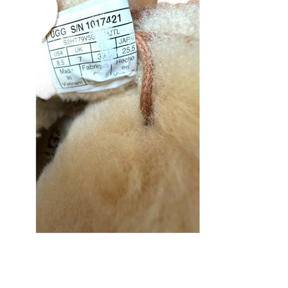 UGG JEOVANA CHESTNUT SUEDE WATERPROOF ANKLE WEDGE BOOTIES BOOTS SIZE 8.5 WOMENS - Picture 4 of 5